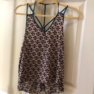 Plum, white, and blue tank top